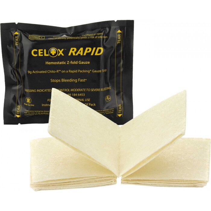 Celox&trade; Rapid Gauze, Hämostyptikum