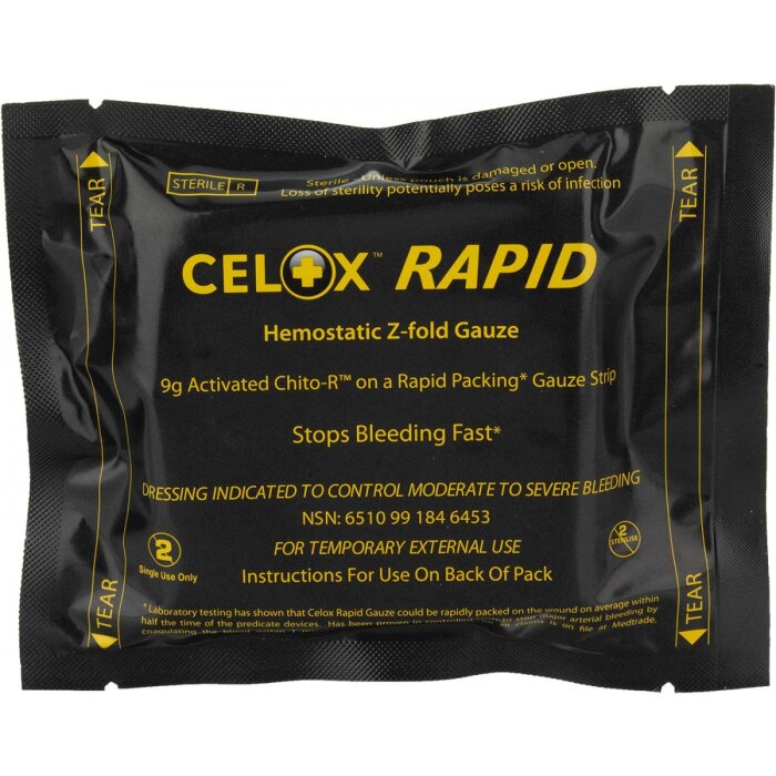 Celox&trade; Rapid Gauze, Hämostyptikum