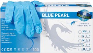Unigloves Blue Pearl Nitrilhandschuhe L (8-9)