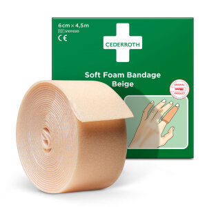 Soft Foam Bandage Pflaster 4.50 m x 6 cm / neutral