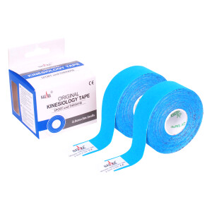 Nasara Kinesiology Tape schmal blau 2.5cmx5m
