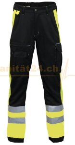 Rescuewear Einsatzhose EN 20471 Klasse 1 Schwarz-Fluor...